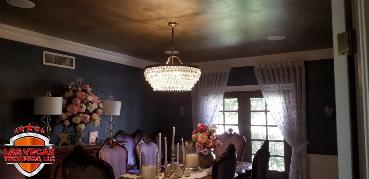 Formal Dining Room Ceiling Speaker Installation